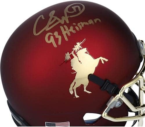 Чарли Ward Florida State Seminoles Autographed Schutt Tradition Mini Helmet withHeisman Надпис - Fanatics Exclusive -