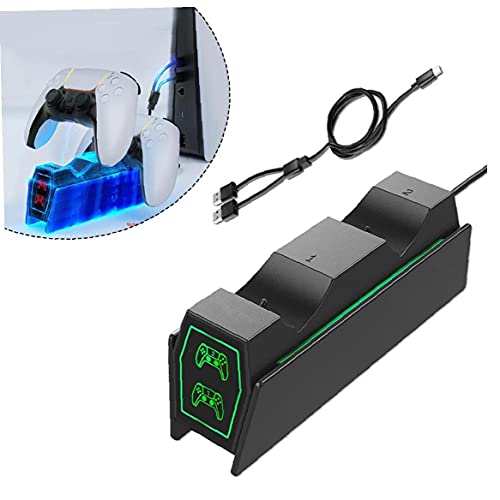 Muzrunq & зарядно устройство & Двойно зарядно устройство с Led подсветка Безжичен Геймпад Двойно Зарядно е Съвместимо
