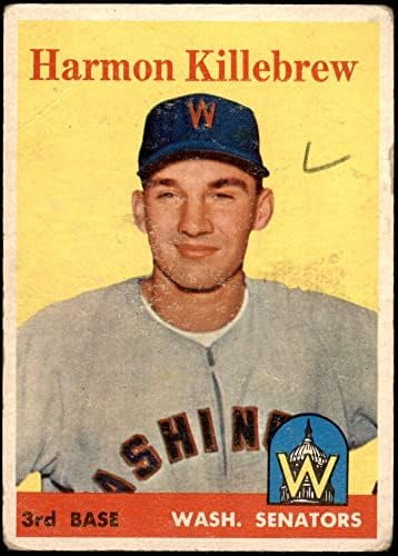 1958 Topps # 288 Хармън Killebrew Washington Senators (Бейзболна картичка) FAIR Senators