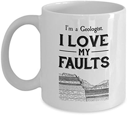 Аз съм геолог. I Love My Fails - Geology Coffee Mug, бял, 11 грама - Уникални подаръци от huMUGous
