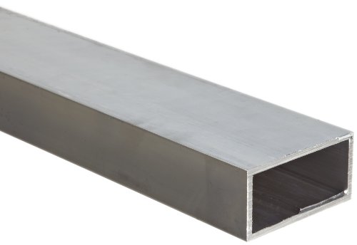 Правоъгълен алуминиев тръбопровод 6063-T52, ASTM B221, 1 x 2, на стената 0.065, с дължина 72