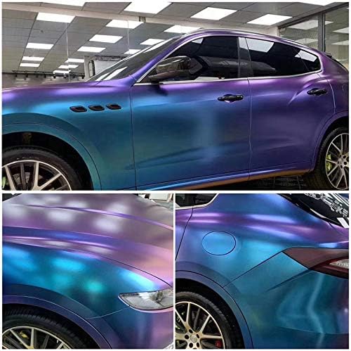 ATMOMO Purple to Blue Charm Matte Хамелеон Рибка Wrap Color Change САМ Vehicle Рибка Film, 59.8 x 19.68