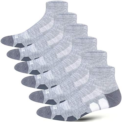 BERING Men ' s Performance Атлетик Ankle Running Чорапи (6 опаковки)