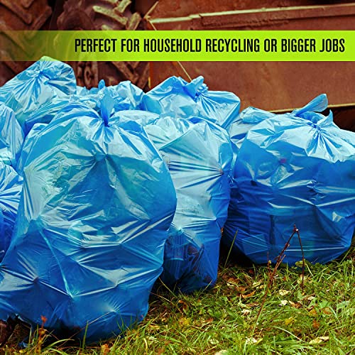 Aluf Пластмаси - B00DH4D7Z6 40-45 Gallon Blue Trash Bags - Pack of 100 - Кофи или преработващи чанти 33 by 46 1.2 (еквивалент)