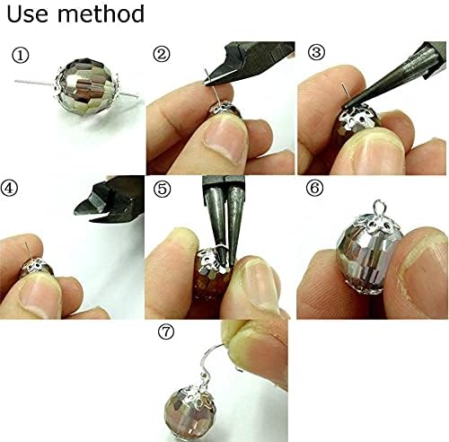 MYBSZC вземане 100pcs Metal Push Jewelry Production Component Eye САМ Bead Bracelet-Head Pins - Bronze_30mm