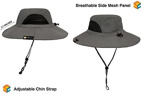 SUN CUBE Fishing Hat Wide Brim Boonie Шапка, Hiking Safari Sun Protection Cap Men Women UPF50+