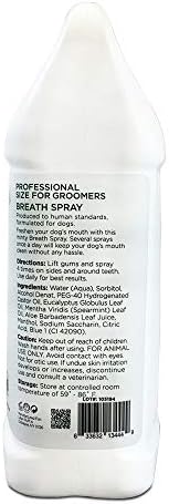 Lillian Ruff Dog World Freshener - Лечение на лош дъх за кучета - Аромат на мента Dog World Spray - Безопасен за котки - Борба с неприятна миризма от устата, зубным разцвет и зубным камък - П?