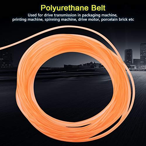 Висококачествен колан от полиуретан кръгъл, Колан от полиуретан полиуретан колан предаване на ПУ кръг за оранжев цвят предаване с (3mmx10m)