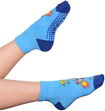 Чорапи FOOTSIS Non Slip Grip за практикуване на йога, пилатес, Баре, Дом, Болница ,Майка ми и мен 'Ракета