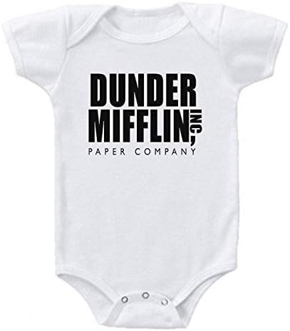 Ink Trendz Dunder Mifflin Inc. Paper Company Смешни The Office Merchandise Baby One-Piece Bodysuit
