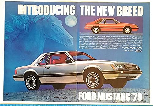 Реклама в списанието: Ford Mustang 1979 година на издаване,Въведе нова порода за 1979 година,нов Драматичен стил на спортен