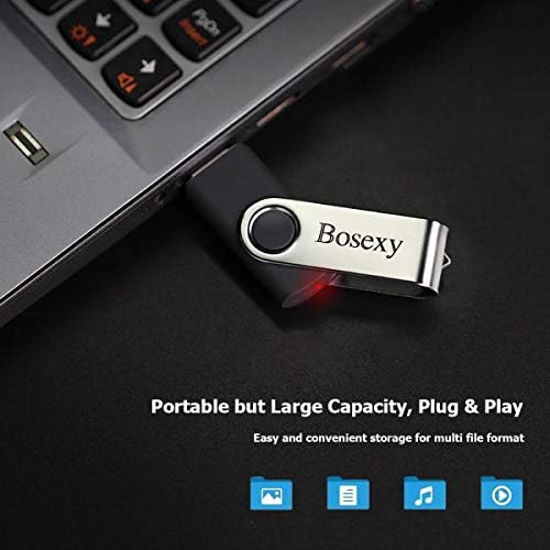 5x32 GB USB Флаш Памети, Bosexy Флаш Дискове Въртящи се Триизмерни Карти с Памет Стик с Led Индикатор за Разход на Цвят,