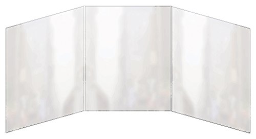 Risch 300 5.5X8.5 Heat Запечатана Рибка Menu Cover Triple Pocket fold Out, All Clear, 5.5 x 8.5 (опаковка от 24 броя)