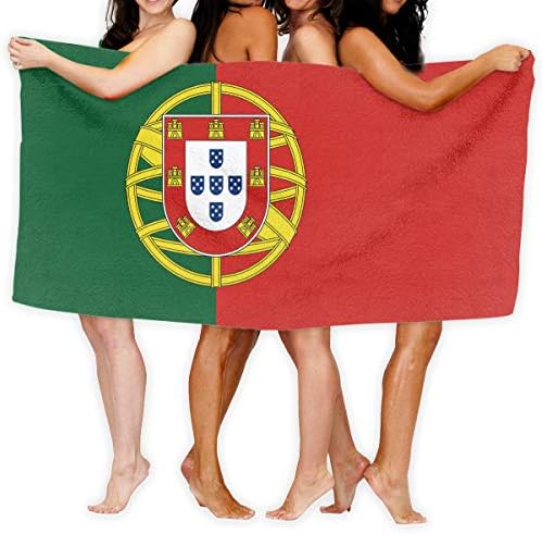 OHMYCOLOR Плажни Кърпи S за Жени и За Мъже Одеяло Флаг на Португалия Вана Sheets Плуване Голям Кърпи Капак за Йога