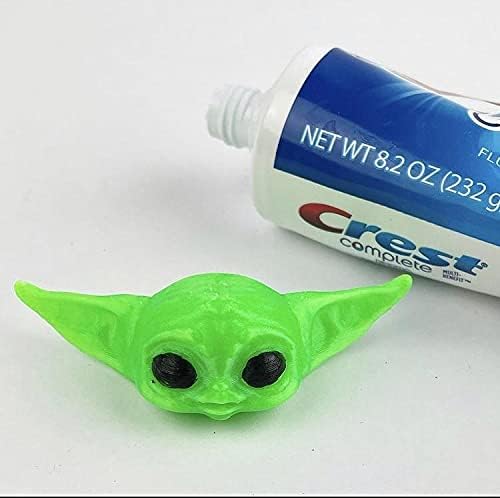 MITAOSLIM Baby Йода Паста за зъби, Кутията Диспенсер 3D Печатна Паста за зъби Защита на Topper (зелен цвят)