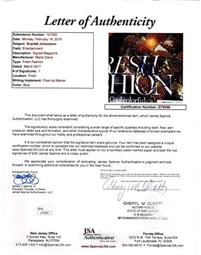 Scarlett Jelev Signed Magazine Certified Authentic JSA COA