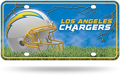 Rico Industries NFL Los Angeles Chargers Metal License Plate Tag
