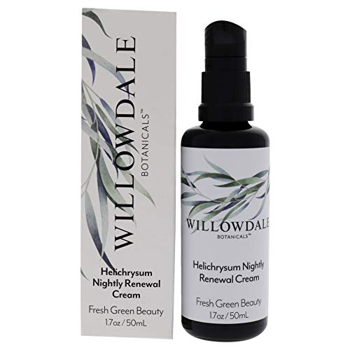 Willowdale Растителни Helichrysum Nightly Renewal Cream - Богат на натурални растителни източници на алфа - и бета-каротини-Осигурява мощно овлажняващи и подмладяващи свойства - 1.7 грам
