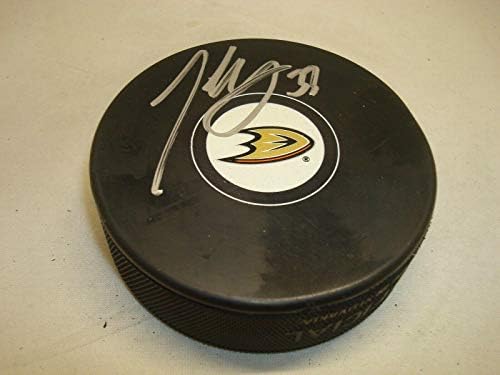 Якоб Сильфверберг подписа хокей шайба Anaheim Ducks с автограф 1A - Autographed NHL Pucks