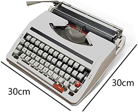 Пишеща машина машинно оборудване ZXNQ Старомоден ръчна пишеща машина, Преносима и лесна за използване - Червен Черен набор от ленти 30 * 30 * 10CM
