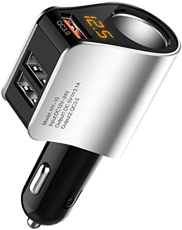 Зарядно за кола USB, C, QC3.0 & PD Type C Dual Port Fast Car Charger Adapter.Технология и двойни пристанища - Съвместим