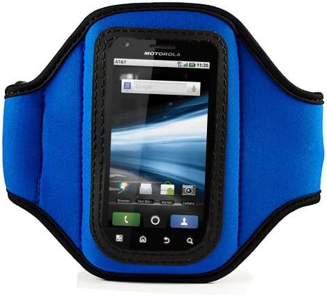 Качествена СИНЯ превръзка на HTC Droid Incredible 2, с устойчив на пот подплата за телефон HTC Droid Incredible 2 3G Android