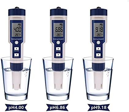 Комплекти за изпитване на вода басейн HAILAN-H 5 в 1 Измерителе соленост на температурата PE-АШ Водоустойчивом с Автоматична