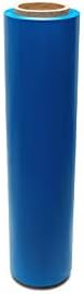 PSBM Blue Stretch Wrap, 1 Опаковка, 15 инча x 1500 Фута, 80 Калибър, Пластмасов Цепкая Тъмната Цветна Ръчно Стреч-фолио