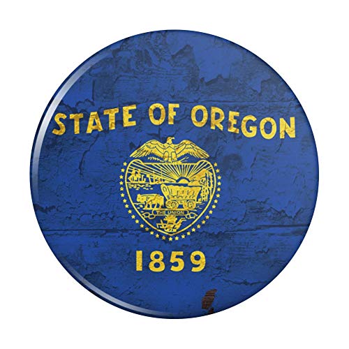 Селски Флаг Орегон Проблемни САЩ Компактен Джобен Портфейл Ръчно изработени Козметични Грим Огледало