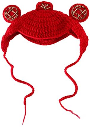 Yirepny Puppy Cap Red Color Keep Warm Сладко Accessories Cat Dog Woolen Yarn Hat Headwear for Party S