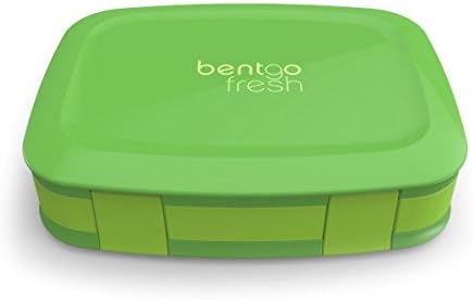 Bentgo Fresh (зелен) – Фланец и универсален обяд-бокс в стил bento с 4 отделения-идеален за контрол на порции и балансиран режим на хранене в движение-Материали, които не съд?