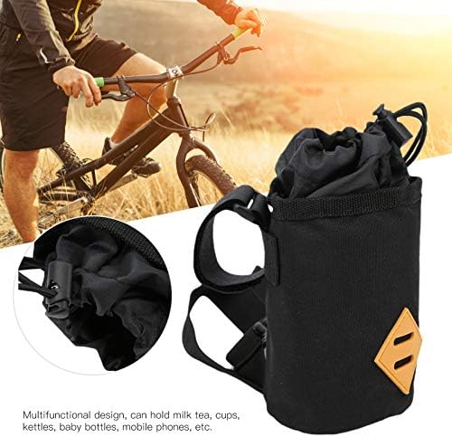 Aoutecen Bike Handlebar Bottle Bag, Водоустойчив Калъф За Съхранение на Велосипед Рамка Strap-On One Hand Operate Polyester