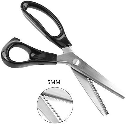 Пинкинг Ножица за Плат и Декоративна Триъгълник Край Ножици за Подстригване Тъкане, за Облекло Занаяти Като(5 мм)