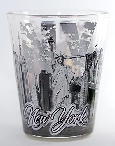 Ню Йорк Бял и Сребрист Skyline SOL Shot Glass