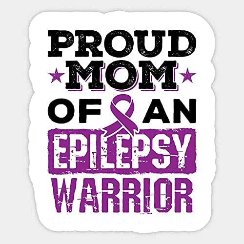 Епилепсия Информираност Риза - Гордата Майка На Епилепсия Войн - Забавно Стикер За Лаптоп Walldecor, Подаръци Стикер