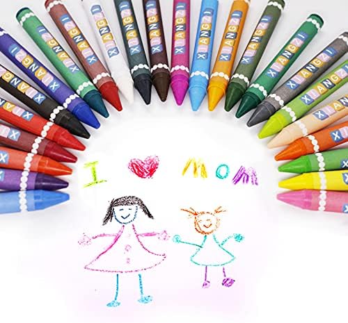 Xiangzi, а Crayons for Kids Ages 4-8,Jumbo Crayons for Toddlers-24 цвят,Лесно да се поддържат Големи пастели за деца,не са безопасни пастели за най-малките.