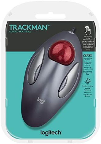 Logitech Wired Mouse Топка Desktop 3-Button Black