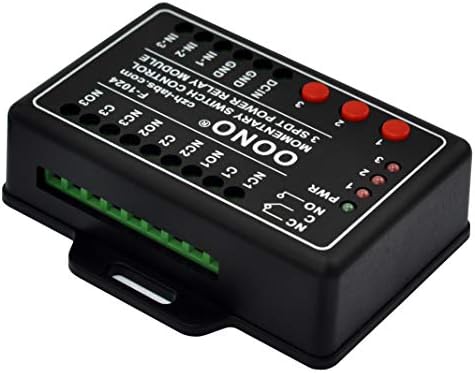 OONO 3 Channels Momentary Switch Control SPDT 10Amp Power Relay Module (DC24V)