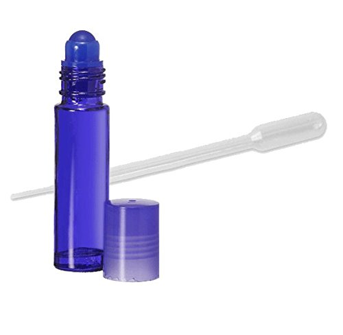 Grand Parfums 144 Cobalt Blue Aromatherapy Essential Oil Glass Roll-on Bottles Bulk Лот 1 Gross