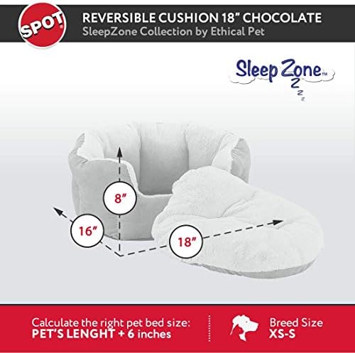 Sleep Zone Reversible Cushion Пет Bed - Легло за домашни любимци за котки и малки кучета - Привлекателна, здрава, удобна,