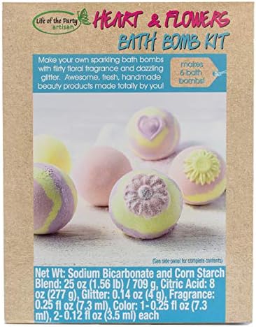 Life of the Party Heart & Flowers Bath Bomb Kit,
