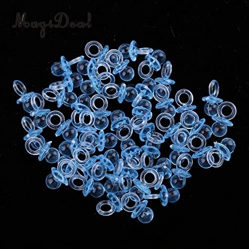 ERSHIQI 50pcs Mini Acrylic Залъгалка Beads Table Scatter Confetti for Parties Shower Favor(Blue)