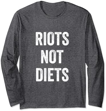 Бунтовете не е Диета, Феминистка Грррл, Забавна Тениска с Дълъг Ръкав за Гурме