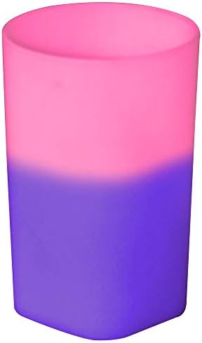2 унция Промяна на цвета на Настроението Пластмасова чаша, уникално с квадратно дъно, BPA безплатно и е за многократна употреба, през цялата горна дизайн и 1 унция, Наб