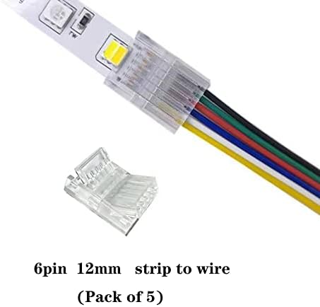 6pin LED Light Strip Connectors Kit Включва 5X LED Strip to Тел Connector,5X LED Strip to Strip Connector,5X L Shape Solderless