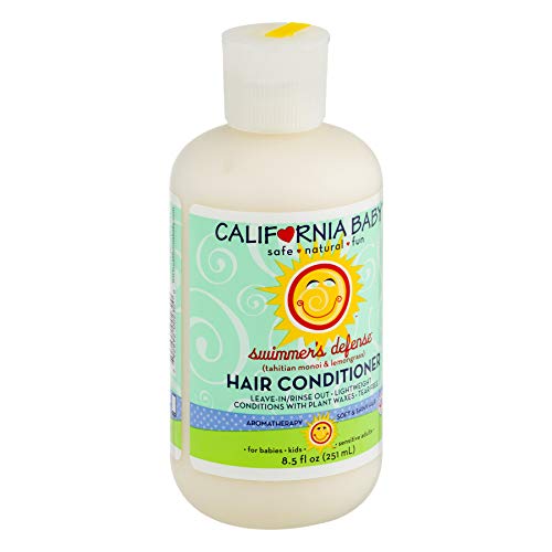 California Baby Swimmer's Defense Hair Conditioner - Дълбоко климатик и Мека Распутывающий Грижа за косата за Бебета, Деца и малки деца, Оставете и изплакнете 8,5 грама