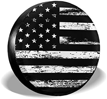 Ретро Черно-Бял Американски Флаг Дубликат на Кутията Гуми Пылезащитная Капачката на Колелото за АВТОБУСА на Ремаркето