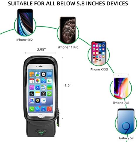 ROCK BROS под Наем Телефон за Монтиране на Чантата е Водоустойчив Мотор Телефон Предната Рамка Чанта Притежателя на Мобилен