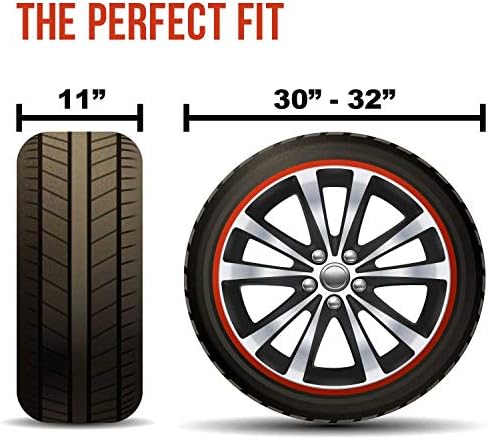 TCP Set Global of 4 - Waterproof Aluminum Film Tire Cover Protectors with Памук Подплата & Straps, подходящи за гуми с диаметър от 30 до 32