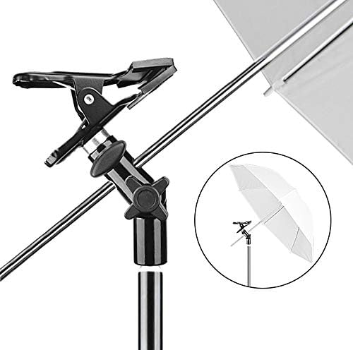 EMART Photography Reflector Технологична Holder with 5/8 Attachment and 8.5 ft Stand Kit, Photo Video Studio Heavy Duty Metal Технологична Holder Light Stand Mount Bracket with Umbrella Reflector Holder
